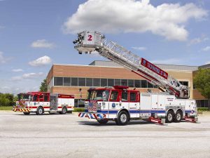 Howard County, MD engine and tower ladder
